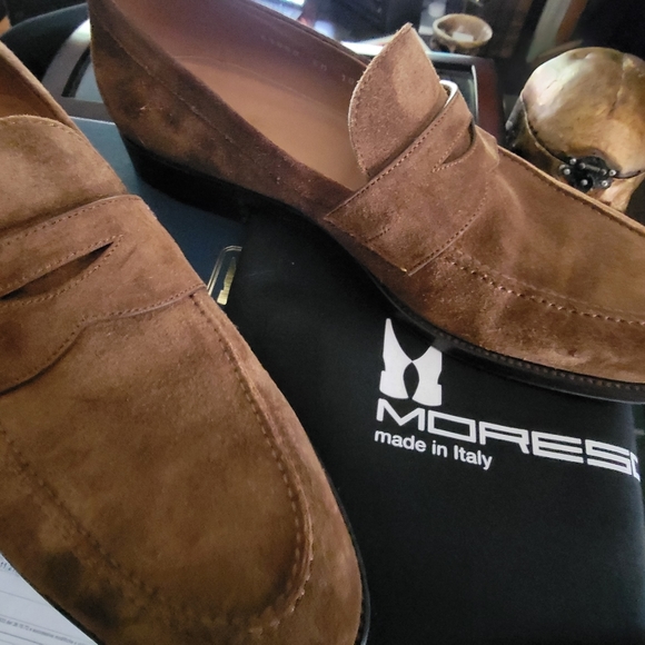 Moreschi Suede Penny Loafers - Picture 3 of 8